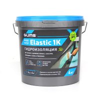 Гидроизоляционная эластичная мастика GLIMS ВодоSTOP Elastic 1К, 4 кг ведро
