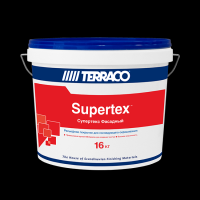 Декоративная штукатурка Terraco SUPERTEX EXTERIOR пастообразное покрытие для наружных и внутренних работ 16 кг ведро